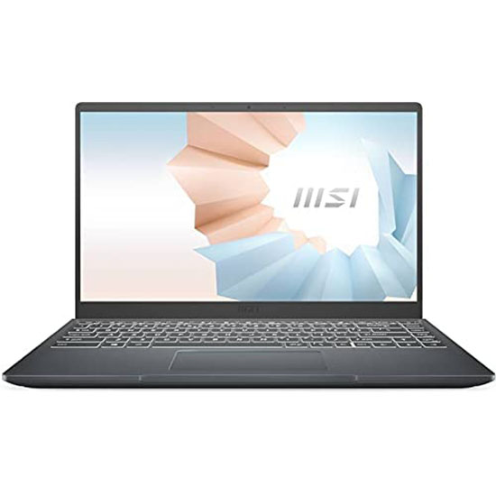 MSI Modern 14, Intel i3-10110U, 14" FHD IPS-Level Panel Laptop (4GB/256GB NVMe SSD/Windows 10 Home/Intel UHD Graphics/Carbon Grey/1.3Kg), B10MW-660IN