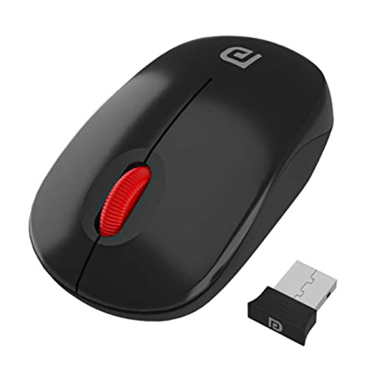 Portronics Toad 12 Wireless 2.4G Optical Mouse with Ergonomic Design, USB Receiver for Notebook, Laptop, Computer, MacBook, Windows, MacOS, (Black)
