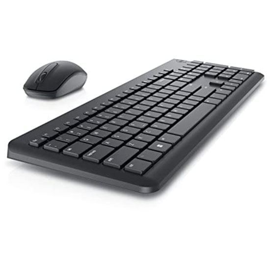 Dell Wireless Keyboard and Mouse - KM3322W,  Anti-Fade & Spill-Resistant Keys, up to 36 Month Battery Life, 3Y Advance Exchange Warranty,Black