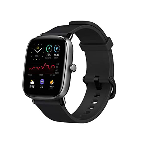 Amazfit GTS2 Mini Smart Watch with 1.55" AMOLED Display, SpO2 Level Measurement, 14 Days' Battery Life, 70+ Sports Modes, Built-in Amazon Alexa & GPS, HR, Sleep&Stress Monitoring(Midnight Black)