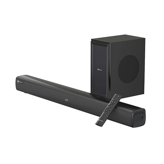 Portronics Pure Sound 102 Bluetooth Soundbar 160W with Wireless woofer(Black)
