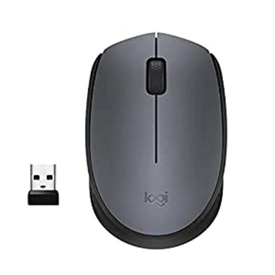 Logitech M170 Wireless Mouse, 2.4 GHz with USB Nano Receiver, Optical Tracking, 12-Months Battery Life, Ambidextrous, PC/Mac/Laptop - Black